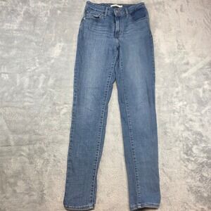 Levi's Women 27 Blue Jeans 721 High Rise Skinny Medium Wash Stretch Denim Pants